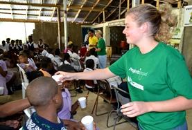 Volunteer Ghana Volunteers on our HIV/Aids project in Ghana assisting with a diagnosis and awareness campaign in a local community.