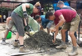 Volunteer Nepal A group of volunteers working on a Building project in Nepal, constructing and repairing houses over their Christmas vacation.