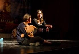 Volunteer Creative & Performing Arts Drama students perform on stage at a project placement in Romania