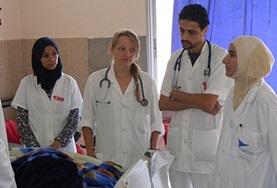 Volunteer Morocco A Midwifery Elective intern listens as local medical staff discuss medical practices at a hospital in Morocco.
