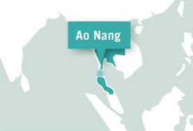 Volunteer Thailand A map of Ao Nang, Thailand, where our global gap year volunteers help with Conservation work in South East Asia.