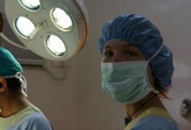 Volunteer Nepal A Dentistry intern prepares to observe dental surgery carried out by a medical professional in Nepal, Asia.