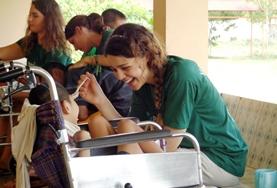 Volunteer Medicine & Healthcare A volunteer on a Physiotherapy Project in Bolivia interacts with a child