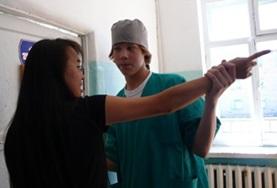 Volunteer Mongolia A Physiotherapy intern treats a local child with disabilities at our volunteer placement in Mongolia.