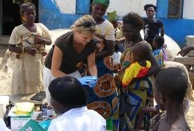 Volunteer Ghana A Public Health intern conducts a medical screening outreach in a local community in Ghana.