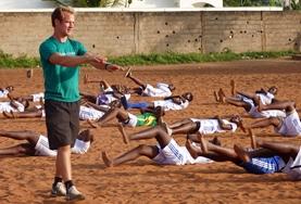 Volunteer Ethiopia A professional Physical Education Teacher works on children's ball skills during his volunteer placement in Ethiopia.