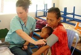 Volunteer Medicine and Healthcare A Volunteer interacts with a patient on a Public Health placement in Cambodia